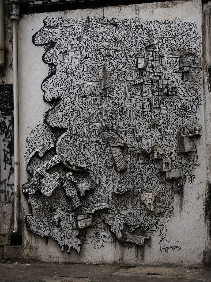 Street art & gallery, render